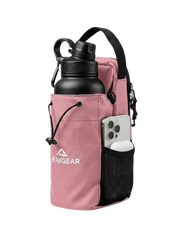 Rózsaszín PEAKGEAR mágneses fitness táska kulacstartóval